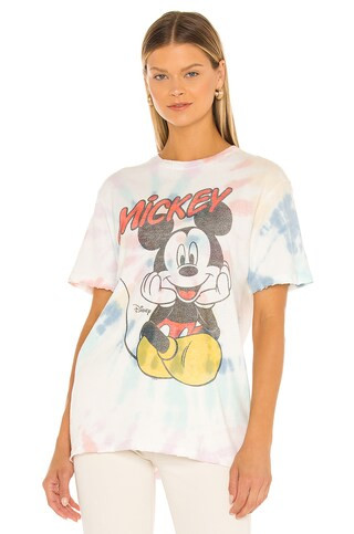 Junk Food Classic Mickey Sitting Tee in Tie Dye from Revolve.com | Revolve Clothing (Global)
