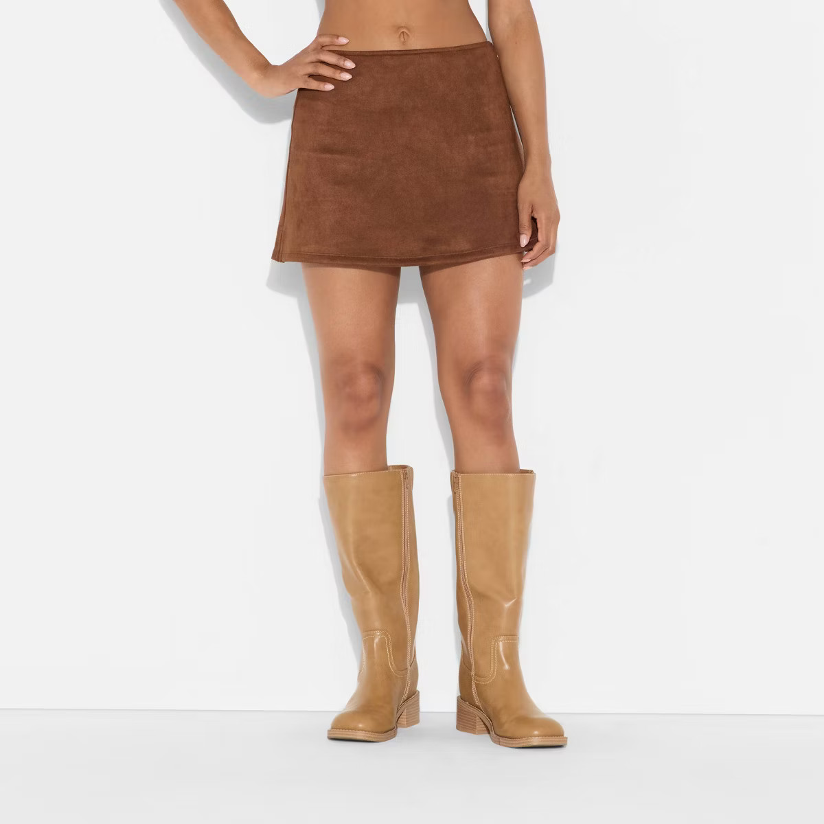 Women's High-Rise Suede A-Line Skort - Wild Fable™ | Target