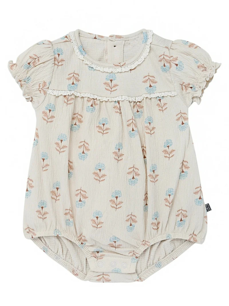 Modern Moments by Gerber Baby Girl Bubble Romper, Sizes 0/3 Months - 24 Months | Walmart (US)