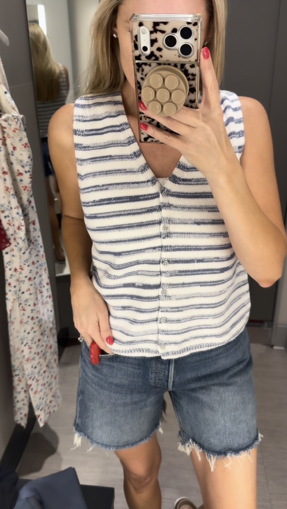 Loving this navy blue and white striped shirt! 👚

#LTKgrwm #LTKootd #LTKdayinmylife