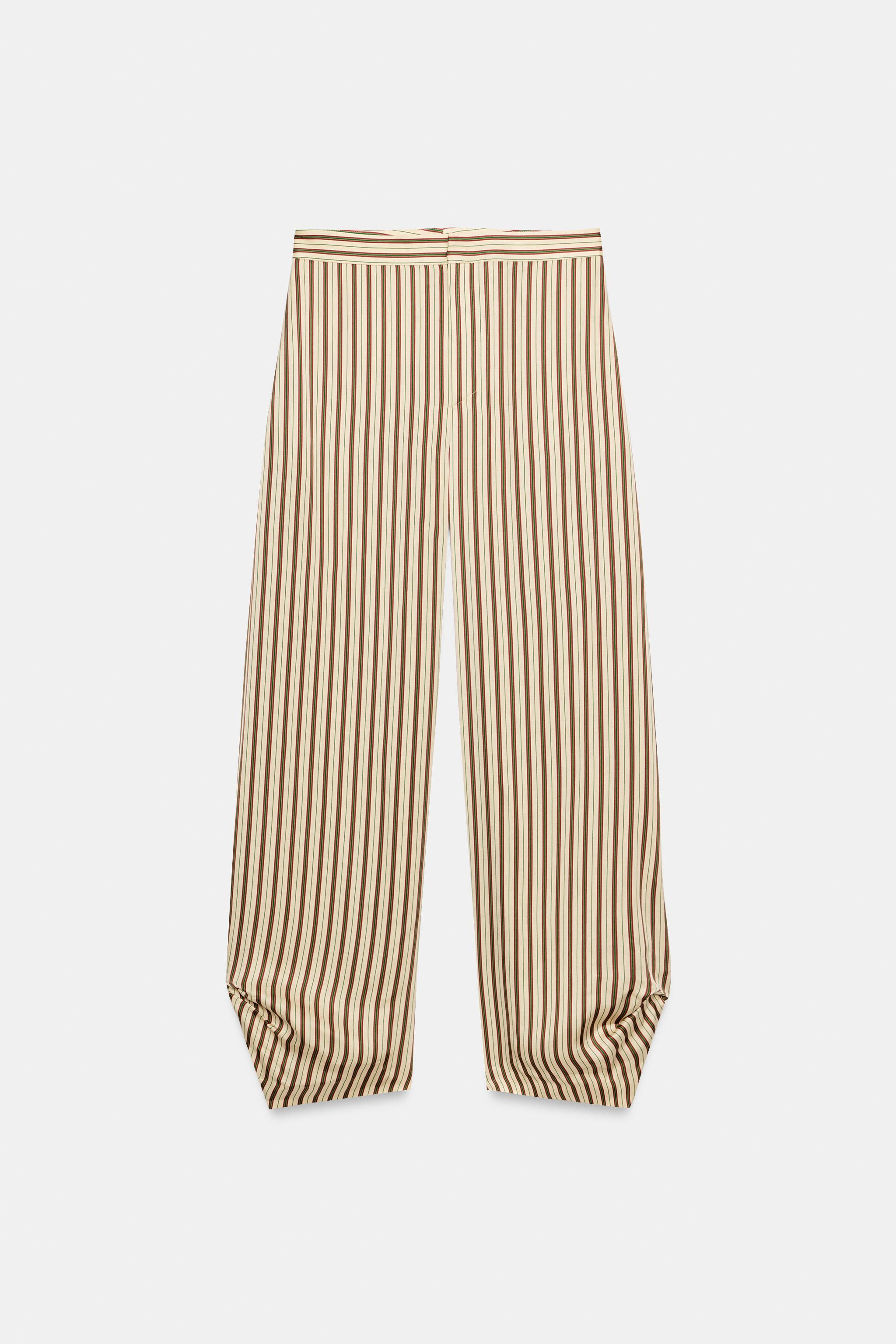 ZW COLLECTION STRIPED BALLOON TROUSERS | Zara UK