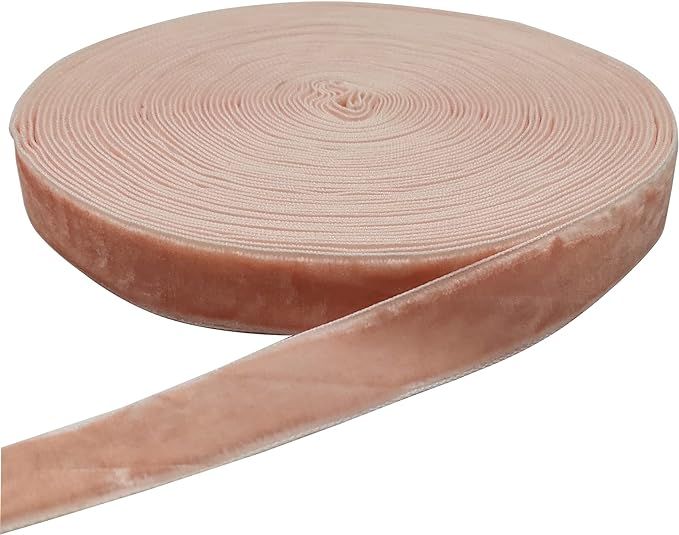 Amazon.com: 10 Yards Velvet Ribbon Spool (Light Pink, 5/8") | Amazon (US)
