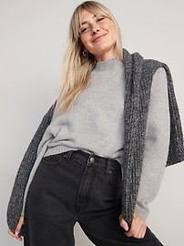 Melange Cozy Mock-Neck Sweater for Women | Old Navy (US)