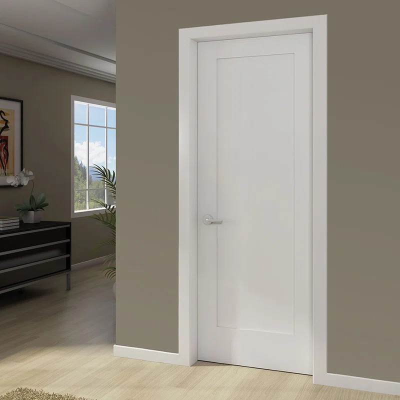 Paneled Solid Wood Primed Standard Door | Wayfair North America