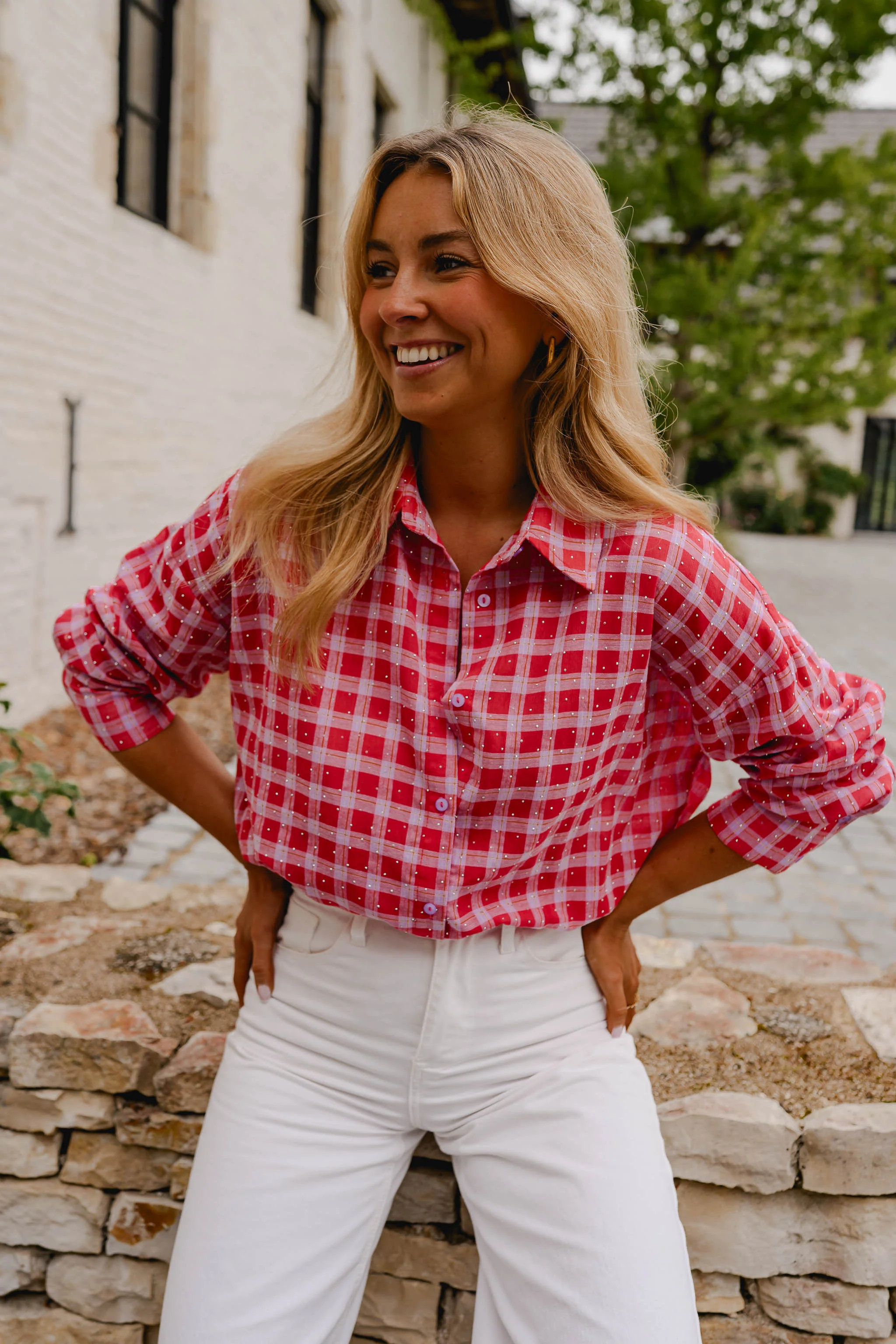 Red And Pink Plaid Dicki Shirt | Easy Clothes