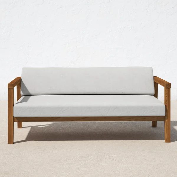 Dornburg 70.5'' Teak Outdoor Patio Sofa | Wayfair North America