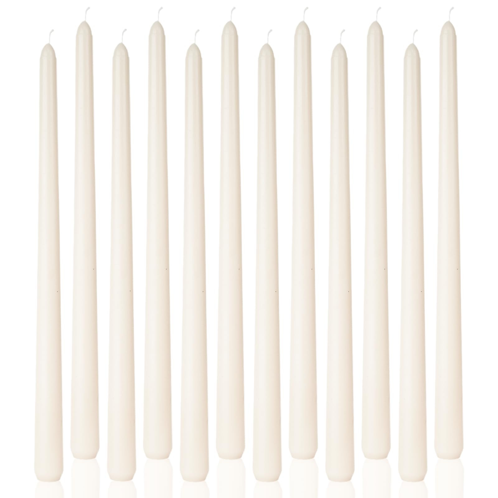 Ivory Tall Taper Candles 12 inch Unscented Smokeless Long Tall Tapered Candle for Candlesticks St... | Amazon (US)