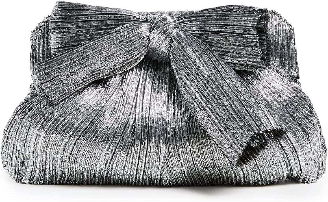 Loeffler Randall Women's Pleated Frame Clutch with Bow | Amazon (US)