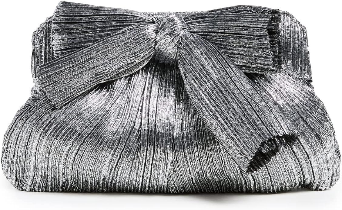 Loeffler Randall Women's Pleated Frame Clutch with Bow | Amazon (US)