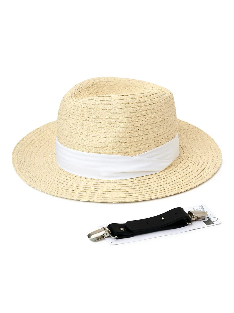Time and Tru Women's Panama Hat with Clip | Walmart (US)