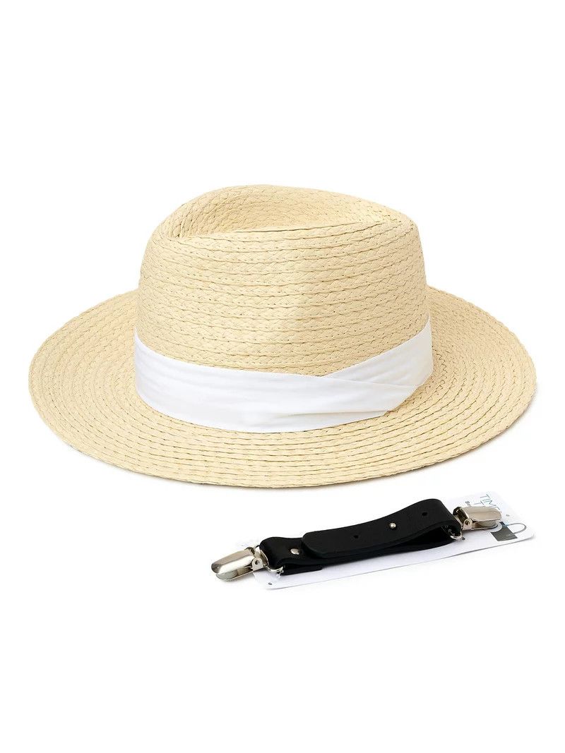 Time and Tru Women's Panama Hat with Clip | Walmart (US)