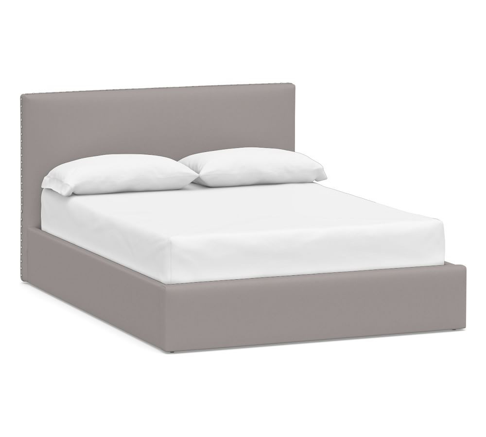 Raleigh Square Upholstered Low Platform Bed | Pottery Barn (US)