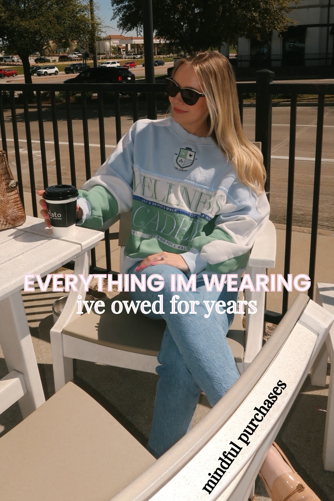 Crewneck; small. Brand is YELLOW THE LABEL (not on LTK)  
Jeans: 26 (true size, could size down) 
Loafers: true size 