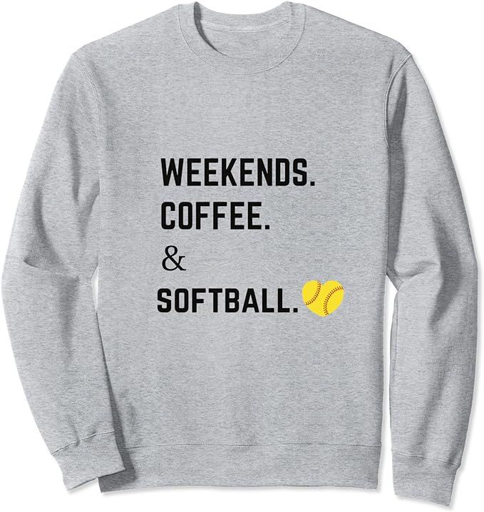 Weekends Coffee Softball Sweatshirt | Amazon (US)