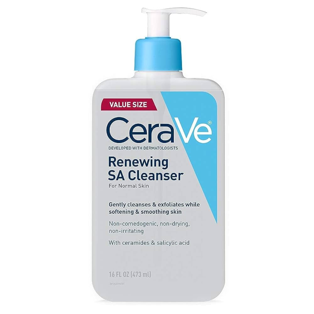 CeraVe Renewing Salicylic Acid Cleanser, Formulated With Hyaluronic Acid, Niacinamide, & Ceramide... | Amazon (US)