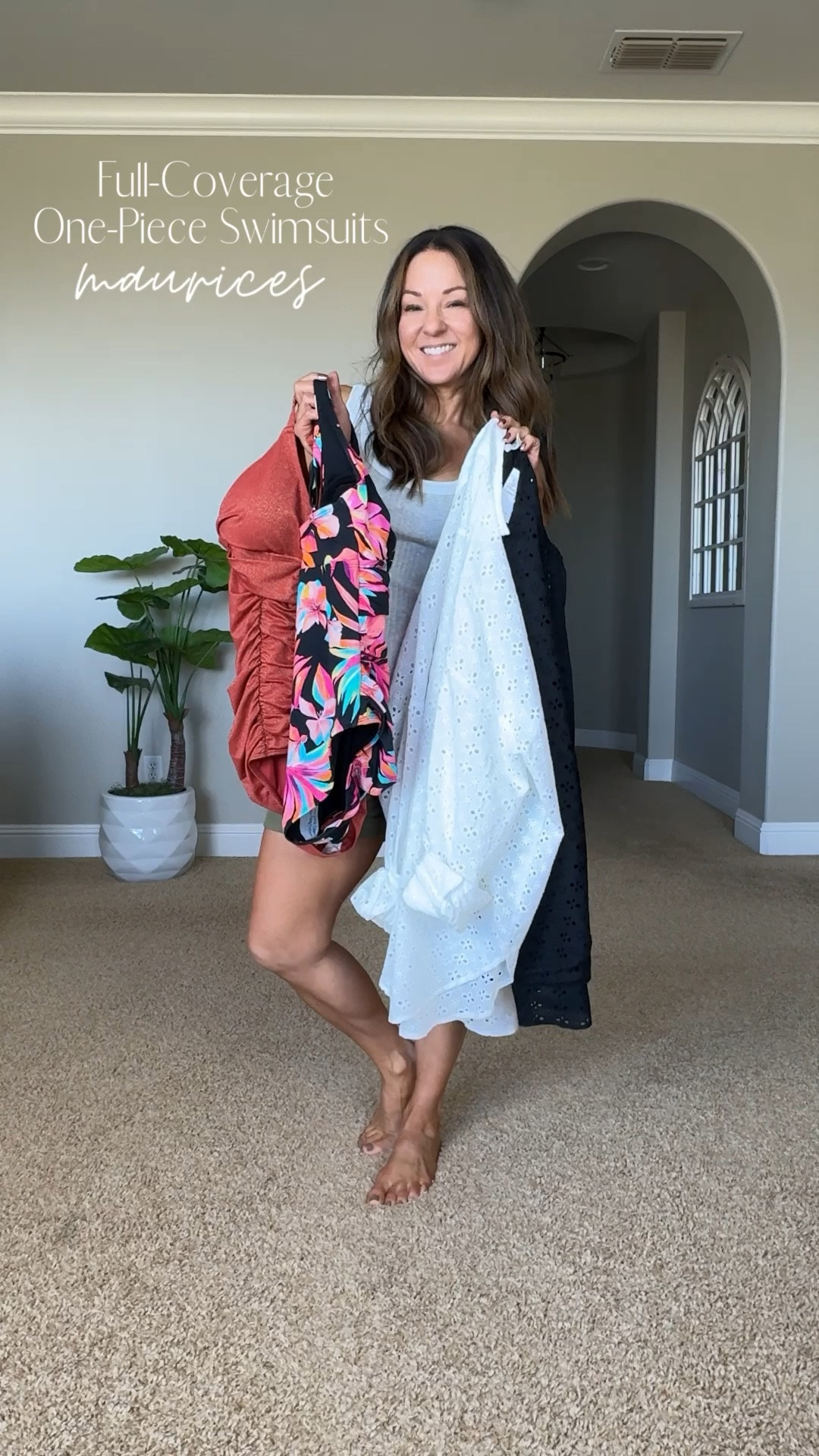 Full-Coverage Swimsuits

I am wearing size S in both swimsuits, black floral and copper sparkle! Shacket XS, runs oversized do not size up!

Swim  Swimsuit  Vacation outfit  Beach outfit  Resort wear  Floral swim  Oversized shirt  Mom style  One piece swim  Maurice's  EverydayHolly

#LTKswim #LTKover40 #LTKVideo