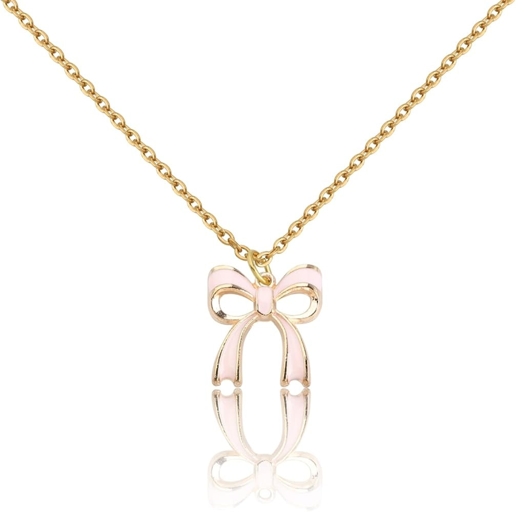 ENSIANTH Pink Bow Jewelry Coquette Gift Coquette Jewelry Bow Pink Pearl Earring Coquette Aestheti... | Amazon (US)