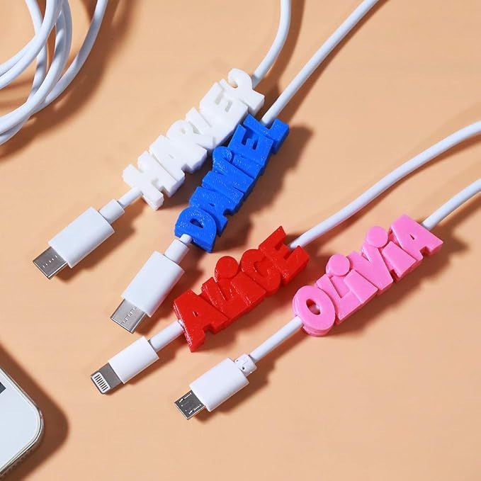 AILIN 3D Print Personalized Name USB Cable Type C for iPhone Micro | Amazon (US)