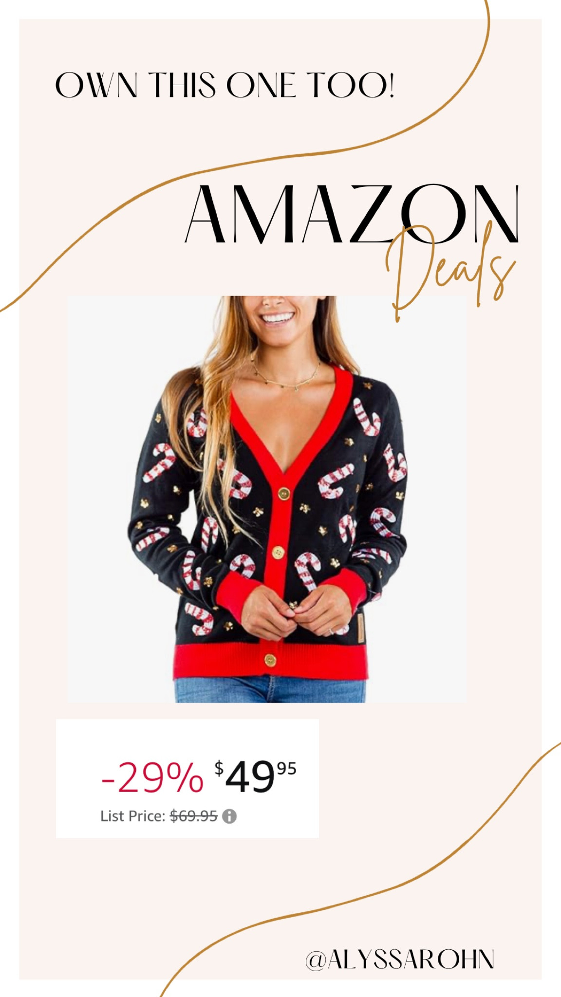 Candy cane Christmas sweater! 

#LTKHoliday #LTKstyletip #LTKsalealert