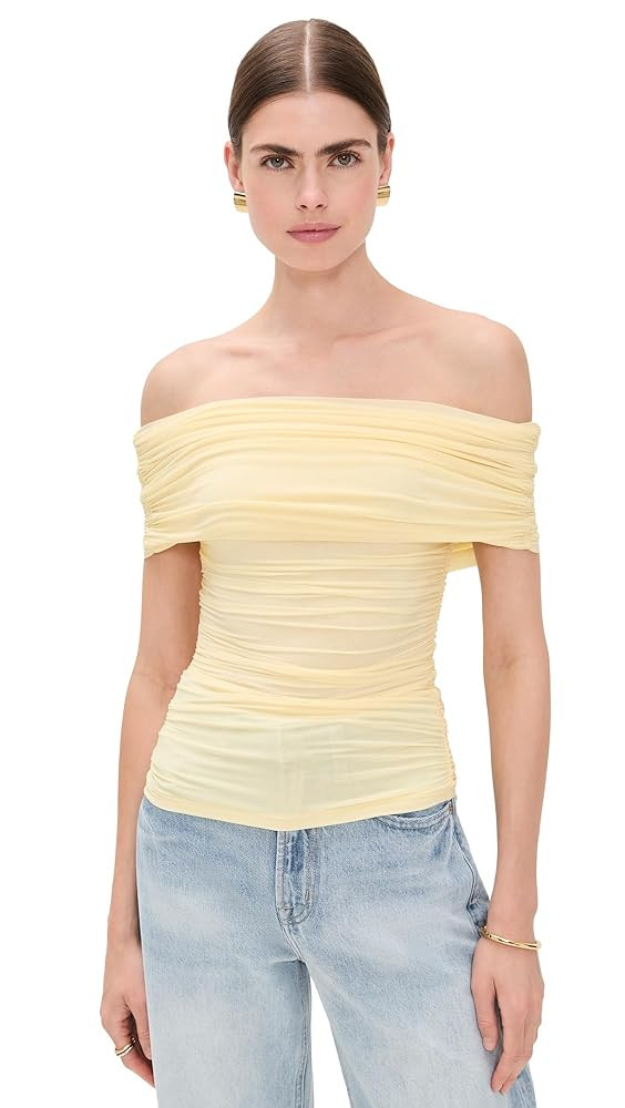 Ronny Kobo Women's Off The Shoulder Short Sleeve Blanchet Top | Amazon (US)