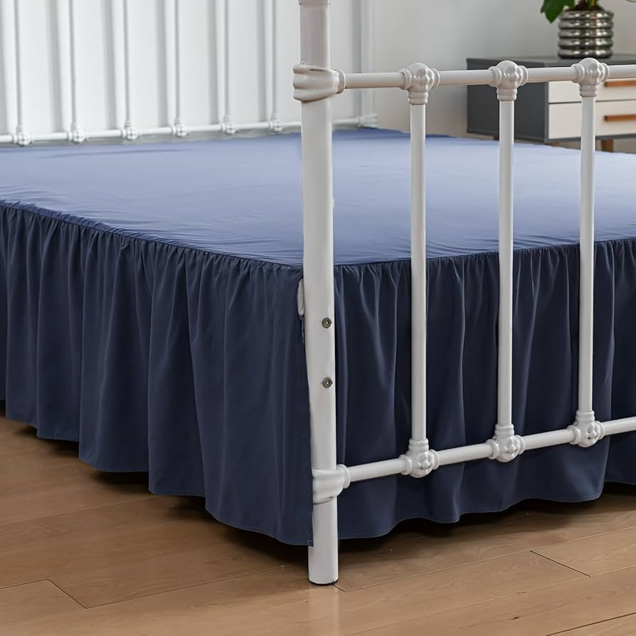 Bed Skirt Full Size Ruffled Bed Skirts with Split Corners, 14 Inch Drop Dust Ruffle Bed Skirt wit... | Amazon (US)