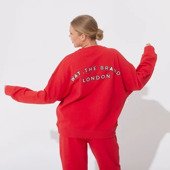 SPORTY CREWNECK SWEATSHIRT - CHILLI | WAT The Brand