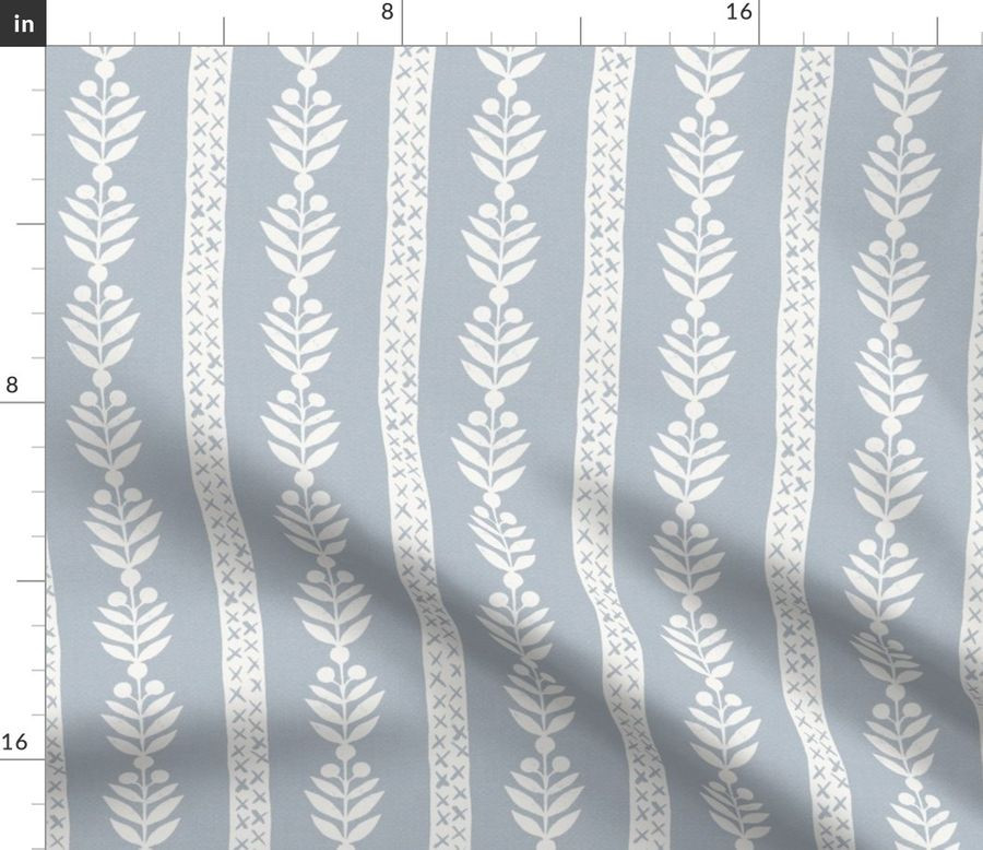 Georgiana Reverse Quiet Blue | Spoonflower
