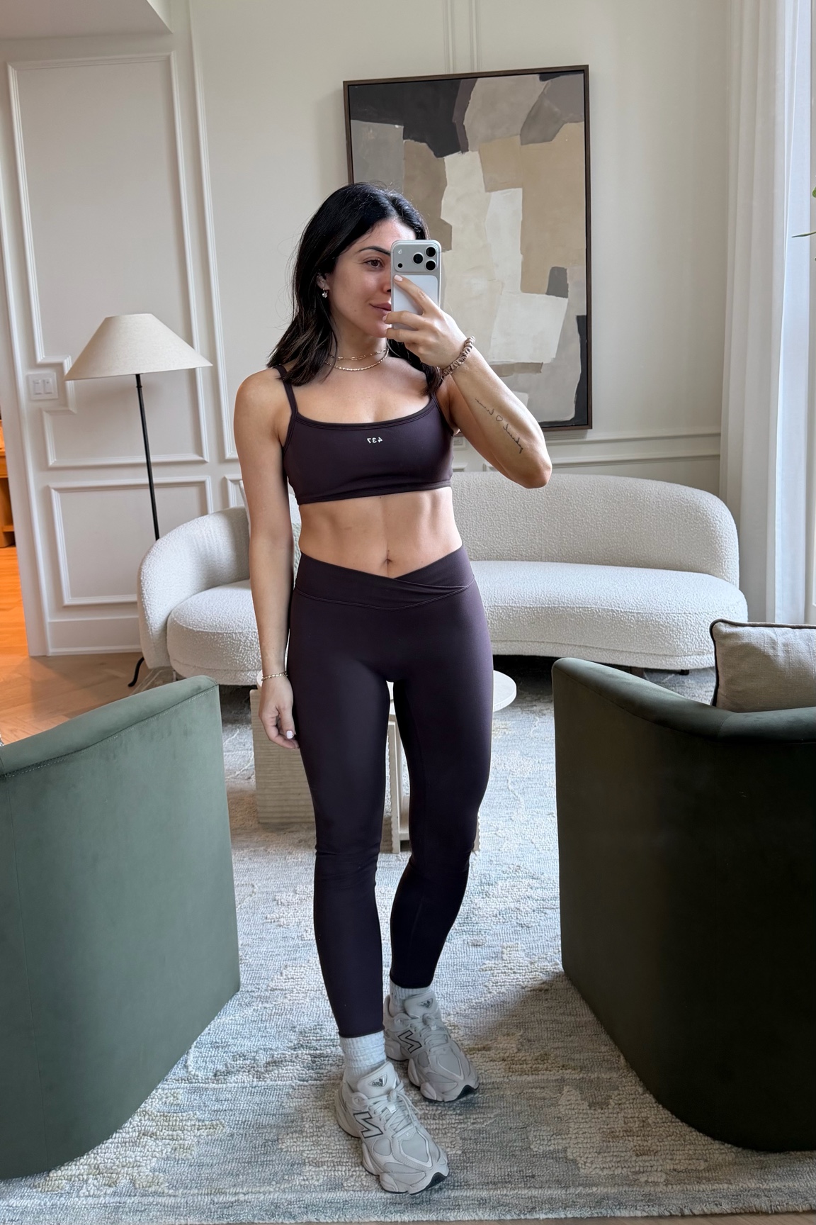Smalls in leggings and bra 