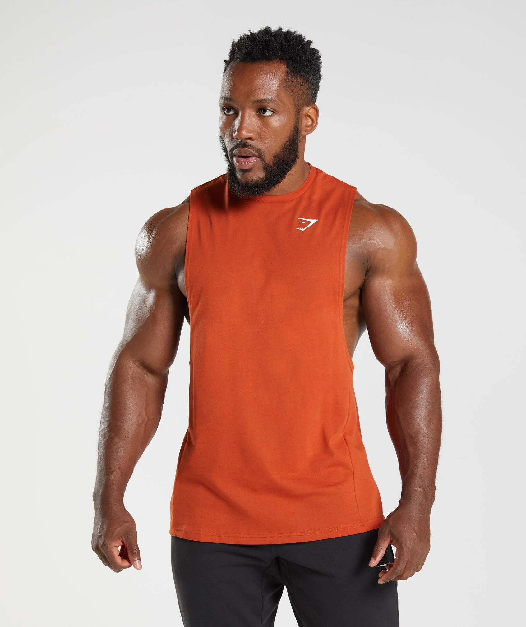 Gymshark React Drop Arm Tank - Cayenne Red | Gymshark US