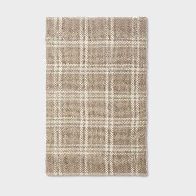 3'x5' Wool/Cotton Plaid Rug Neutral - Threshold™ designed with Studio McGee | Target