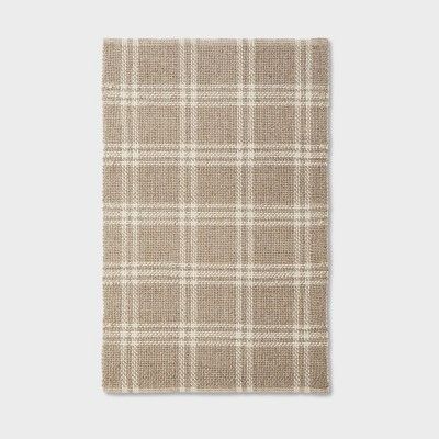 3&#39;x5&#39; Wool/Cotton Plaid Rug Neutral - Threshold&#8482; designed with Studio McGee | Target