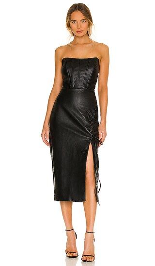 Cosima Midi Dress in Black | Revolve Clothing (Global)