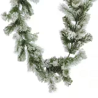 6ft. Flocked Pine Leaf, Pinecone & Berry Christmas Garland by Ashland® | Michaels Stores