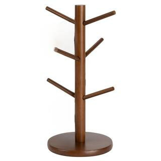 6-Hook Brown Coffee Cup Mug Holder Tree with Non-Slip Bottom for Kitchen Countertop Cabinet Decor | The Home Depot