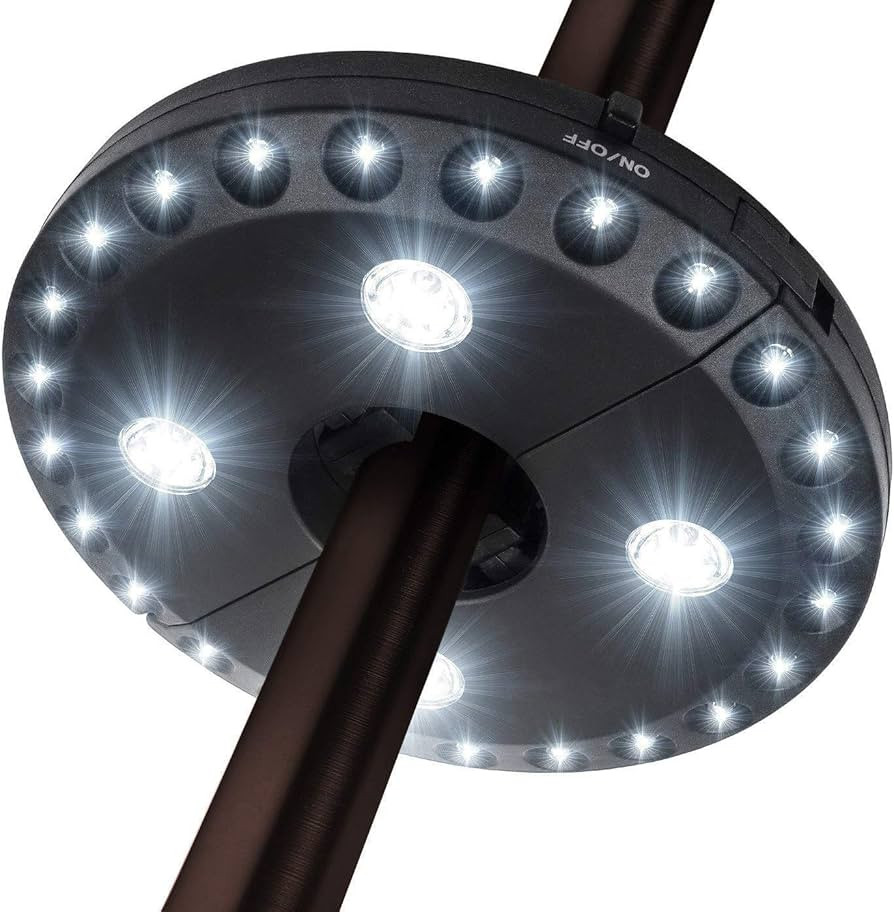 Forlivese Patio Umbrella Light 3 Lighting Modes Cordless 28 LED Lights at 200 lux- 4 x AA Battery... | Amazon (US)