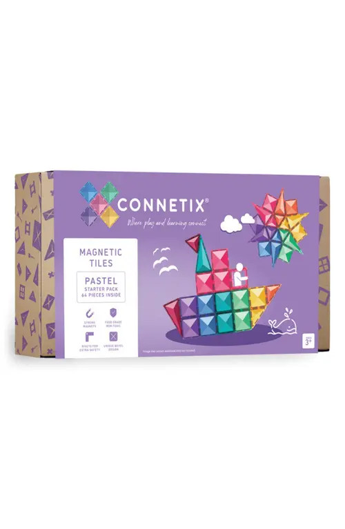 CONNETIX Kids' Pastel Magnetic Tiles 64-Piece Starter Pack at Nordstrom | Nordstrom