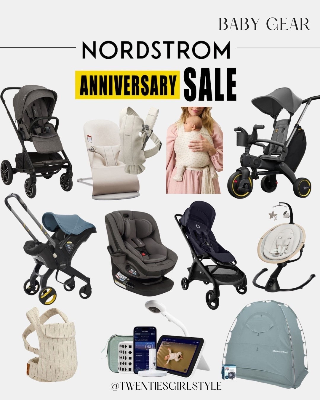 Nordstrom anniversary sale baby gear 🙌🏻🙌🏻

￼Stroller system, carrier, car seat, baby monitor, nanit

#LTKBaby #LTKSaleAlert #LTKdayinmylife