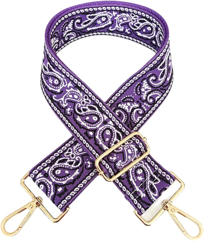 1pc Adjustable Strap Replacement 2inch Wide Paisley Jacquard Belt for Crossbody Purse Handbag Sho... | Amazon (US)