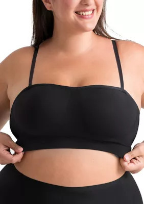 Shapermint Essentials Women's Everyday Empower Convertible Strapless Bandeau, Black, Medium | Belk