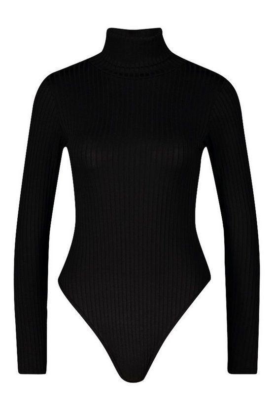 Jumbo Rib Turtleneck Body | Boohoo.com (US & CA)