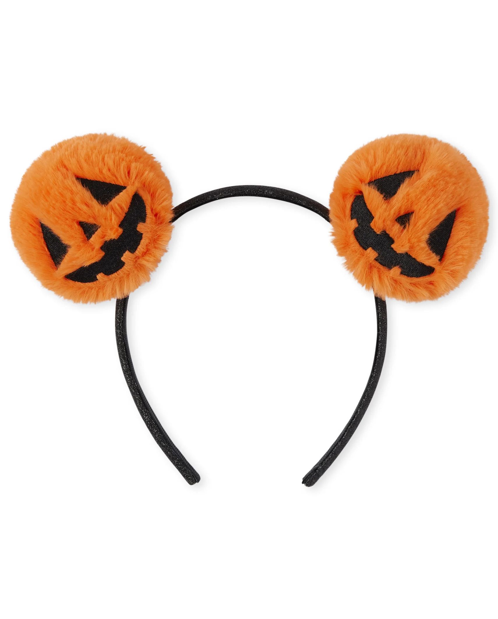 Girls Faux Fur Pumpkin Headband - black | The Children's Place