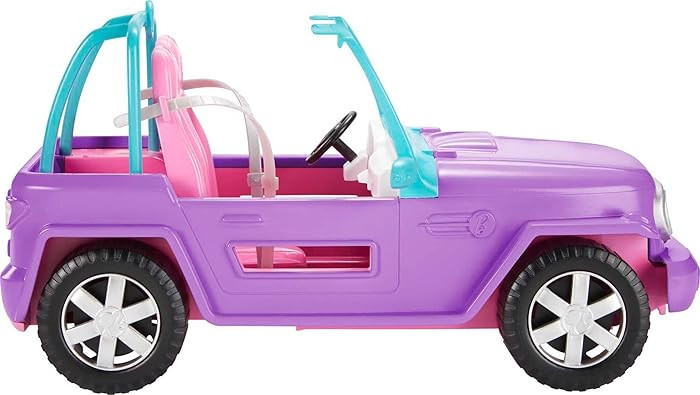 Barbie Off-Road Vehicle, Purple with Pink Seats and Rolling Wheels, 2 Seats, Gift for 3 to 7 Year... | Amazon (US)