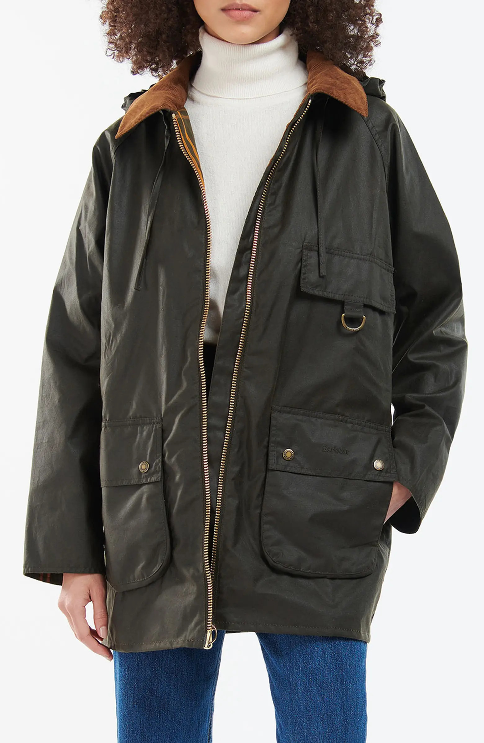Barbour Highclere Hooded Waxed Jacket | Nordstrom | Nordstrom