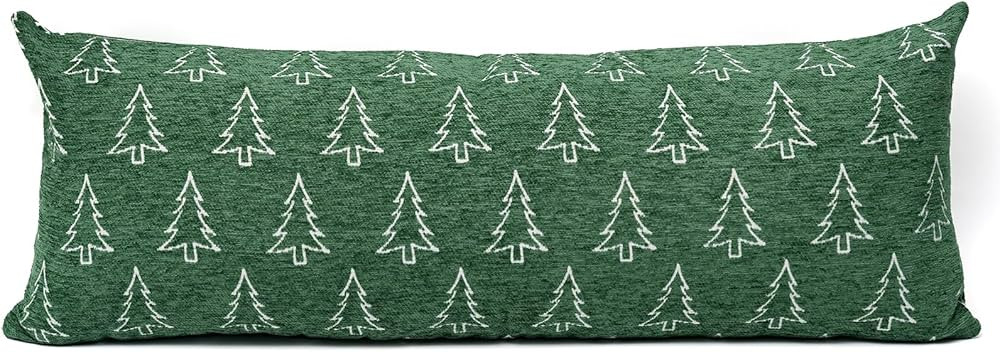 Reversible Christmas Pillow Covers 14x36, Chenille Double-Sided Snowflake & Tree, Cozy Farmhouse ... | Amazon (US)