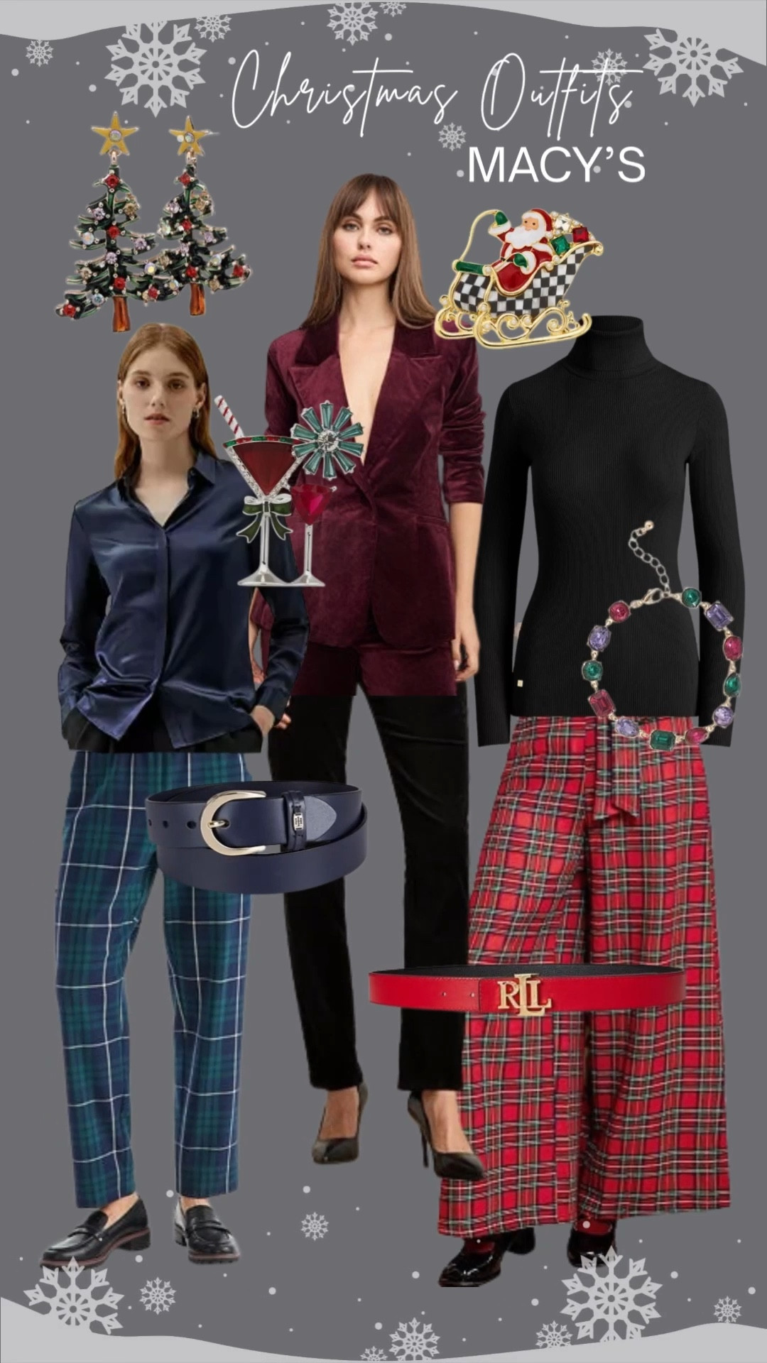 Holiday Outfit Inspo is HERE! ✨ 

From festive plaid to rich velvet, these @Macys looks are your ticket to chic this Christmas season.

Shop all three party-perfect outfits—including the belts and accessories—via the link in my bio. 🥂

Which one is coming home with you? 

#Christmas #MacysFinds #HolidayOutfit #Velvet #Plaid #FashionForHer 

#LTKHoliday #LTKSeasonal #LTKSaleAlert