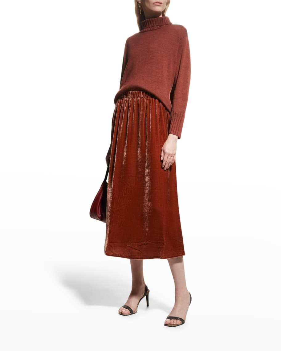 Missy Velvet Midi Skirt | Neiman Marcus