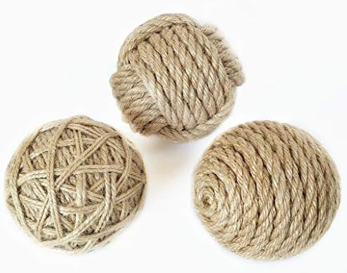 Elkpruu Orbs Decorative Balls Set of 3, Centerpieces for Dinning Room Table, Ball Decorations for Bo | Amazon (US)