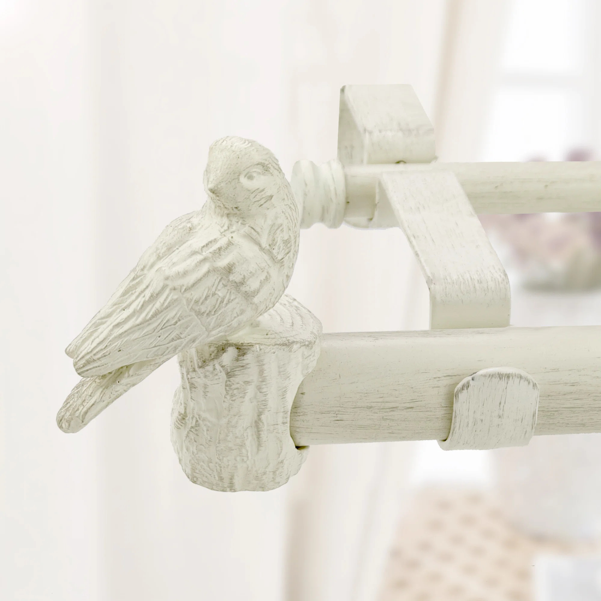 Iron Adjustable 1.12'' Double Curtain Rod | Wayfair North America