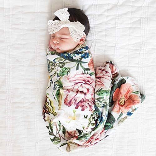 Little Moonpie Newborn Receiving Blanket Swaddle Blanket Baby Snug Wrap -Botanical Garden Floral ... | Amazon (US)