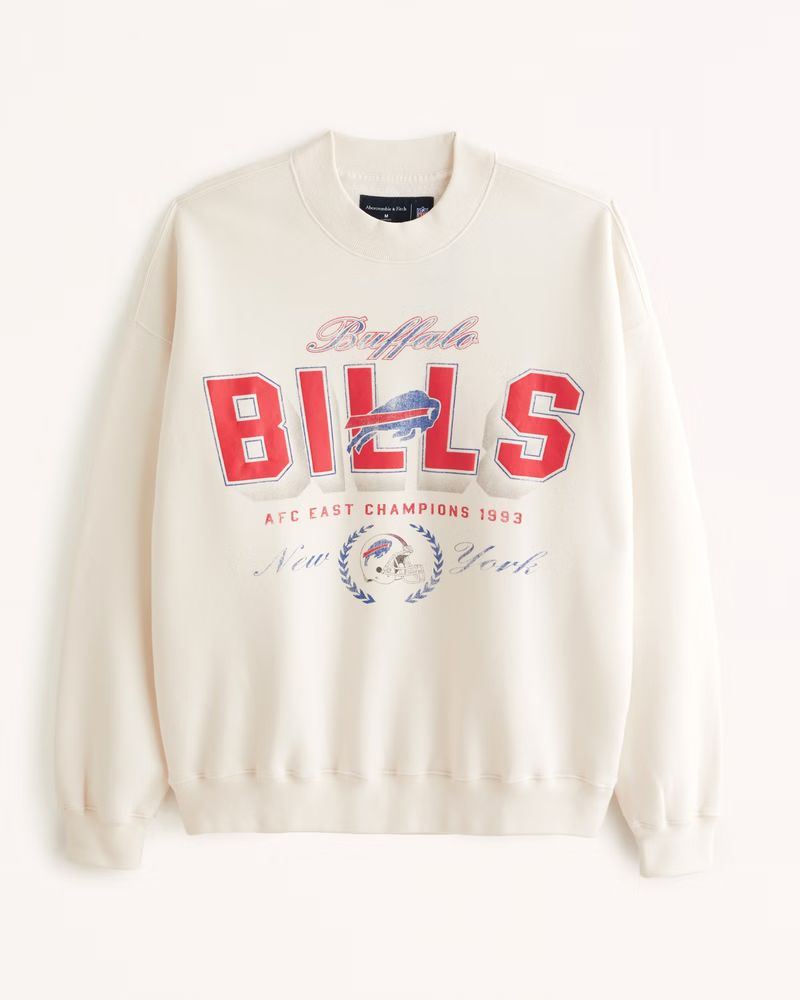 Women's Buffalo Bills Graphic Crew Sweatshirt | Women's Tops | Abercrombie.com | Abercrombie & Fitch (US)